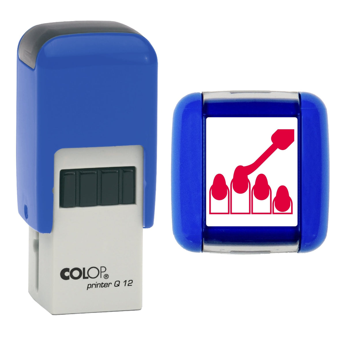Nails - Loyalty Card Self-Inking Stamp - COLOP Q12 - 12 x 12mm