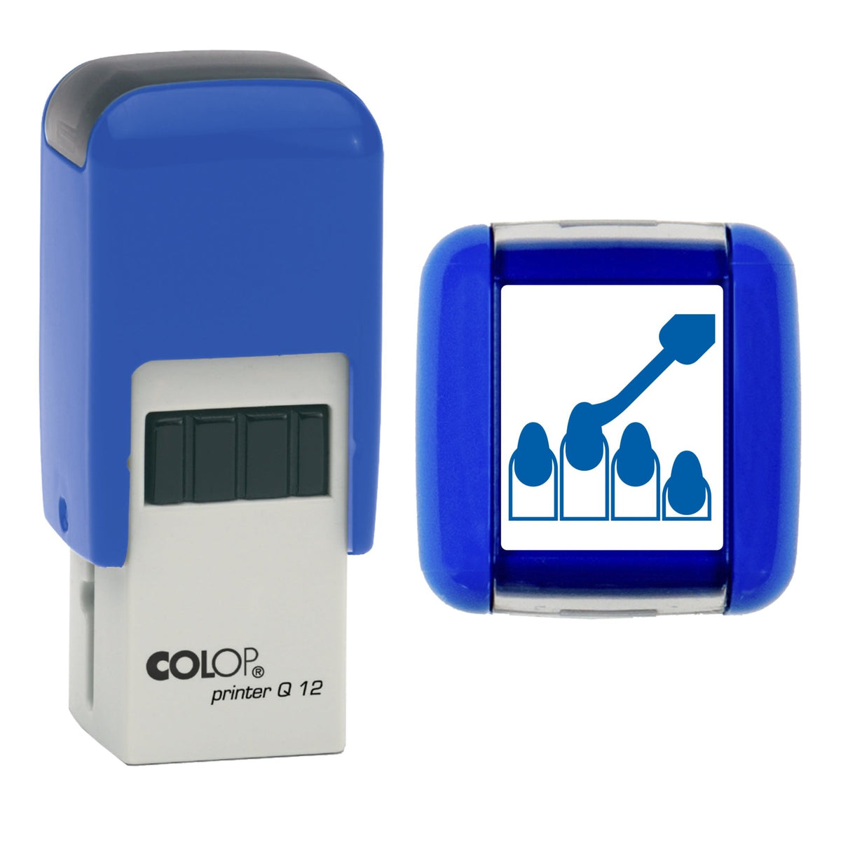 Nails - Loyalty Card Self-Inking Stamp - COLOP Q12 - 12 x 12mm