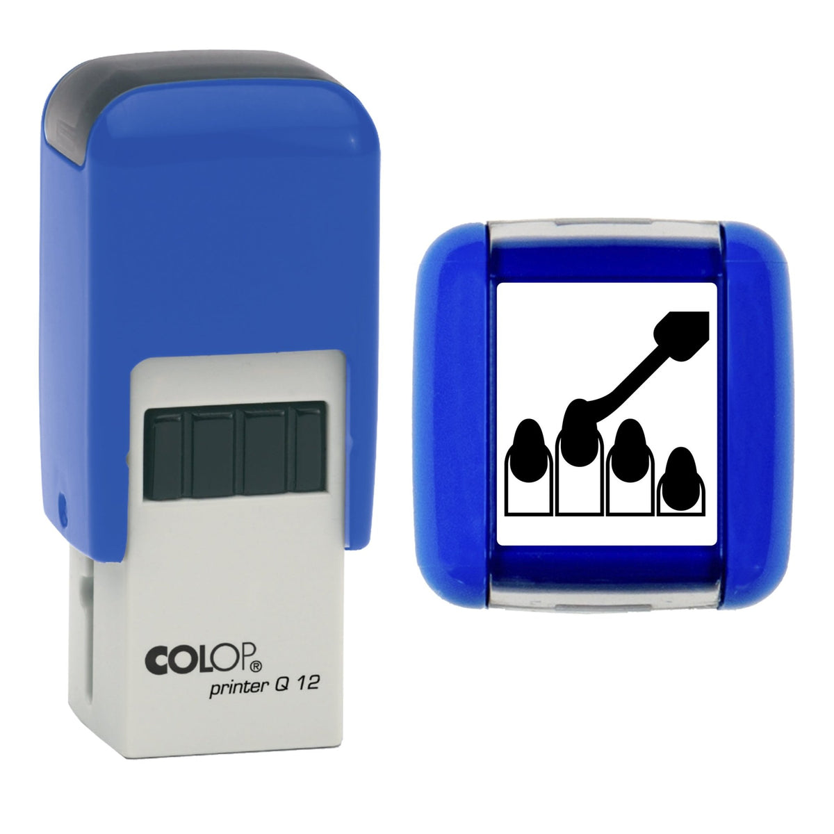 Nails - Loyalty Card Self-Inking Stamp - COLOP Q12 - 12 x 12mm