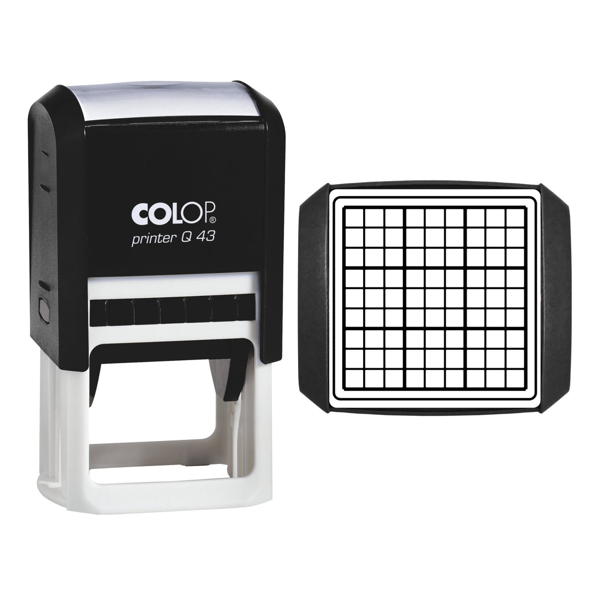 Number Puzzle Grid Stamp, 43 x 43mm, COLOP Q43