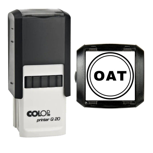 Oat Coffee Label Stamp, 20 x 20mm, COLOP Q20