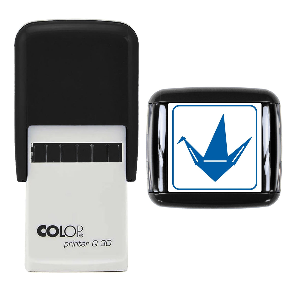 Origami Paper Crane Stamp, 30 x 30mm, COLOP Q30