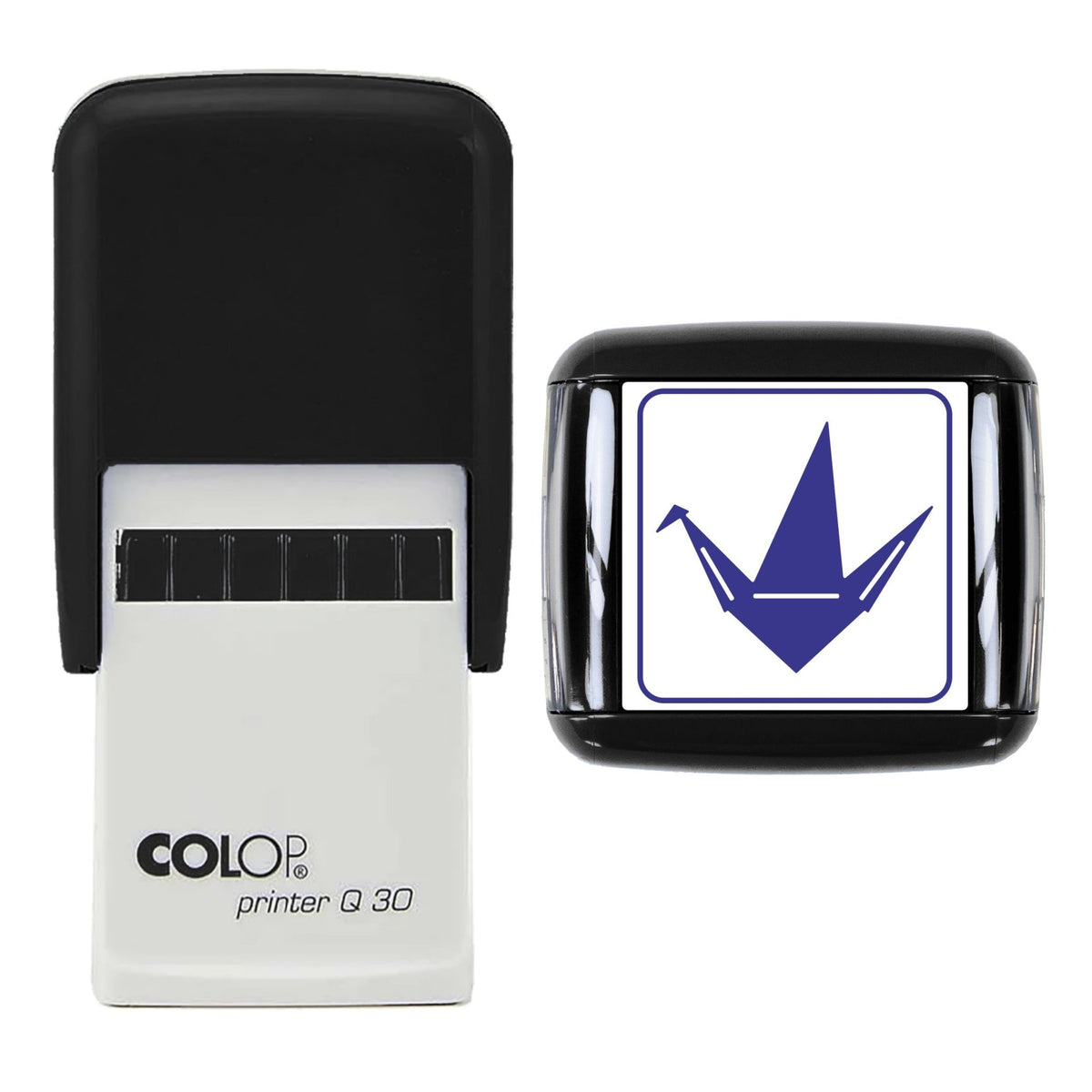 Origami Paper Crane Stamp, 30 x 30mm, COLOP Q30