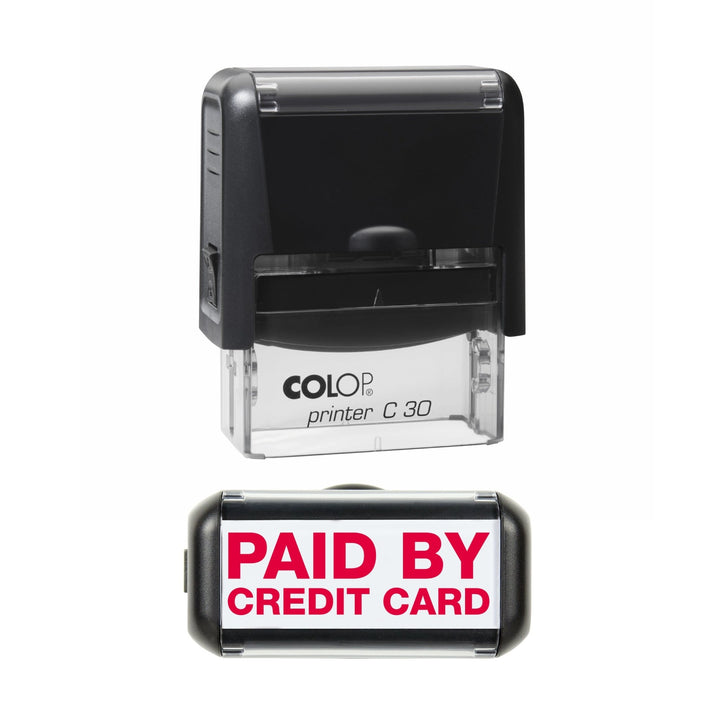 Paid By Credit Card Stamp, 45 x 18mm, COLOP C30