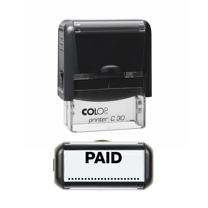 Paid Stamp with Dotted Line, 45 x 18mm, COLOP C30
