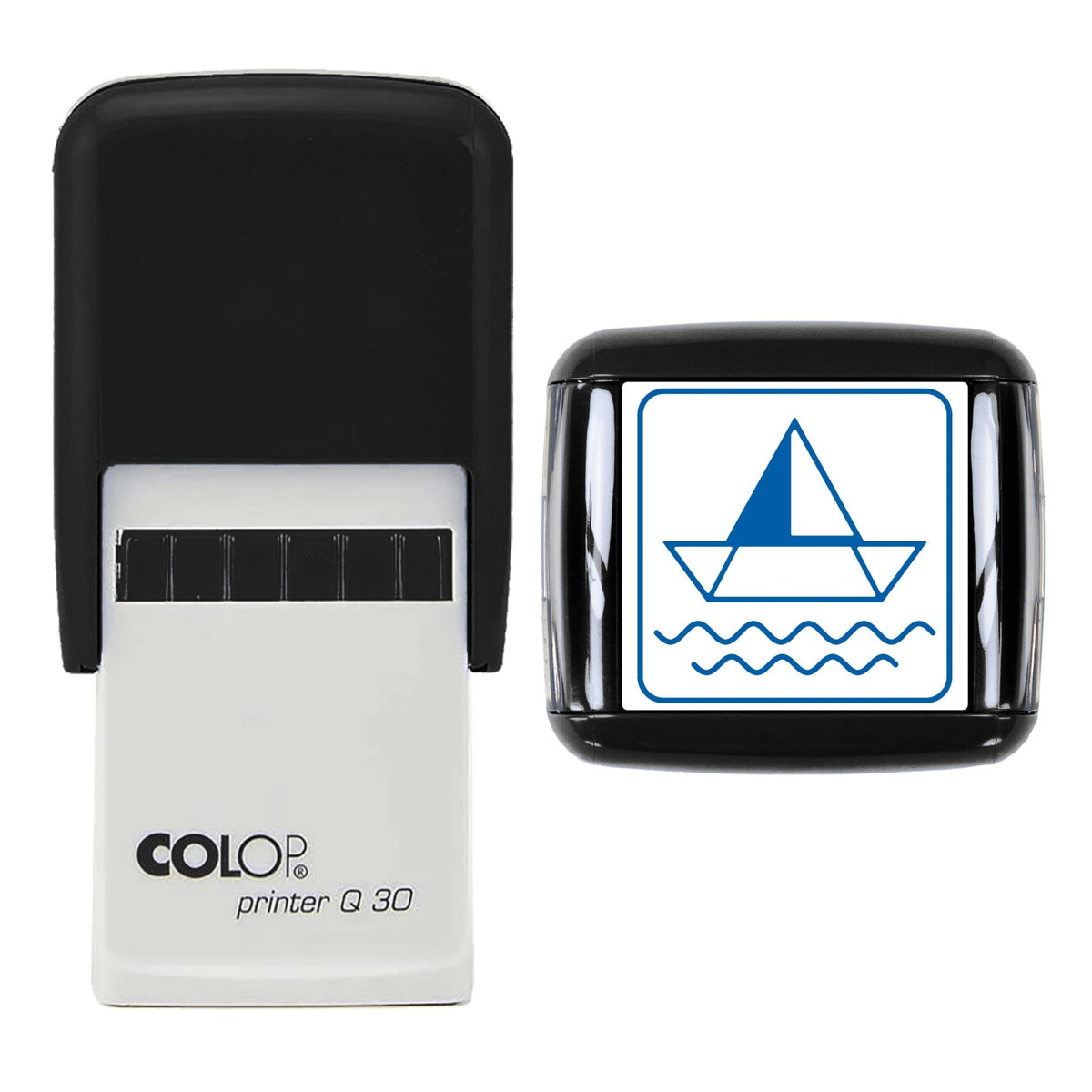 Paper Boat Stamp, 30 x 30mm, COLOP Q30