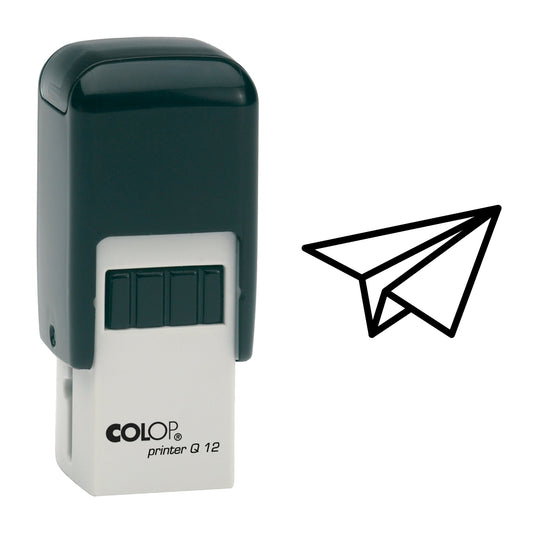 Paper Plane - Loyalty Card Rubber Stamp - 11mm x 11mm Impression