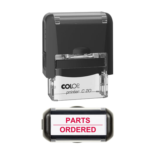 Parts Ordered Vehicle Service Stamp, 37 x 12mm, COLOP C20