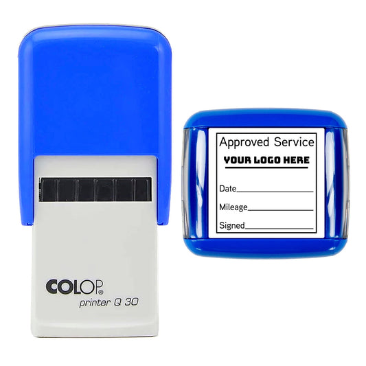 Personalised Car Service Logo Stamp – 30 × 30 mm