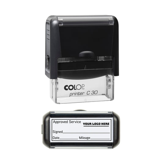 Personalised Car Service Logo Stamp – 45 × 18 mm