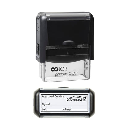 Personalised Car Service Logo Stamp – 45 × 18 mm