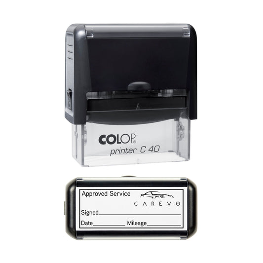 Personalised Car Service Logo Stamp – 58 × 22 mm