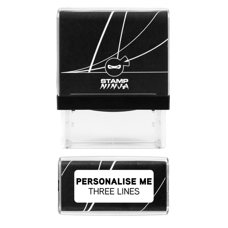 Personalised Custom Made Self - Inking Stamp - 37mm x 12mm