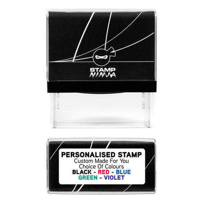 Personalised Custom Made Self - Inking Stamp - 58mm x 22mm