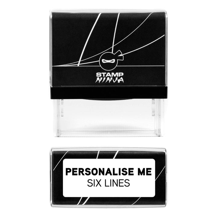 Personalised Custom Made Self-Inking Stamp - 58mm x 22mm