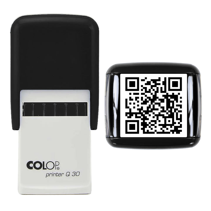 Personalised QR Code Stamp – Custom URL Stamp - Self Inking - 30mm - QR Code Only