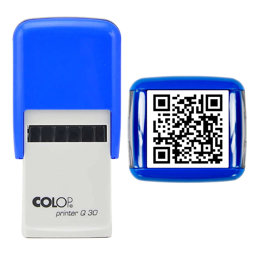 Personalised QR Code Stamp – Custom URL Stamp - Self Inking - 30mm - QR Code Only