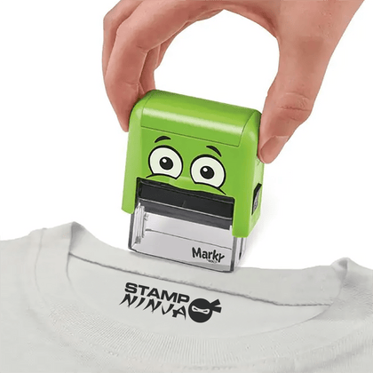 Personalised School Uniform Name Stamp – 38 × 14mm Textile Stamp - Marky - Green