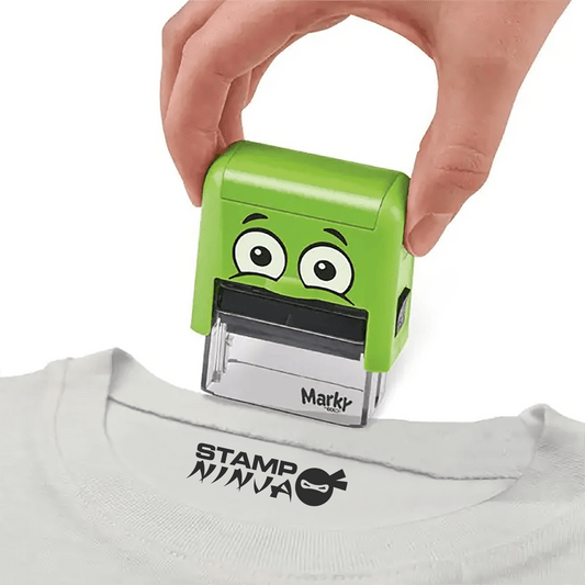 Personalised School Uniform Name Stamp – 38 × 14mm Textile Stamp - Marky - Green