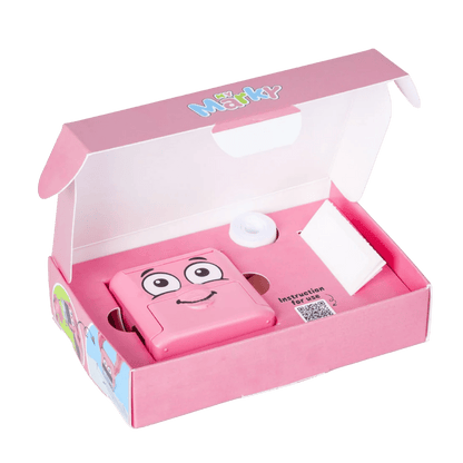 Marky pink personalised school uniform name stamp, 38 x 14mm textile stamp
