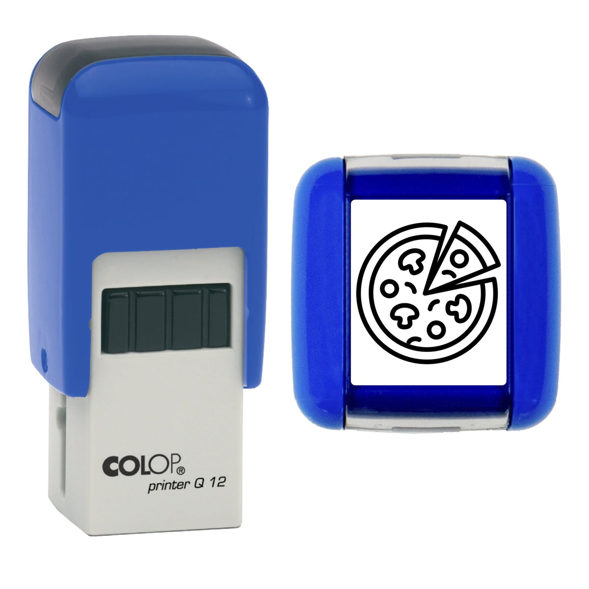 Pizza - Café - Takeaway Loyalty Card Rubber Stamp - Loyalty Card Self-Inking Stamp - COLOP Q12 - 12 x 12mm