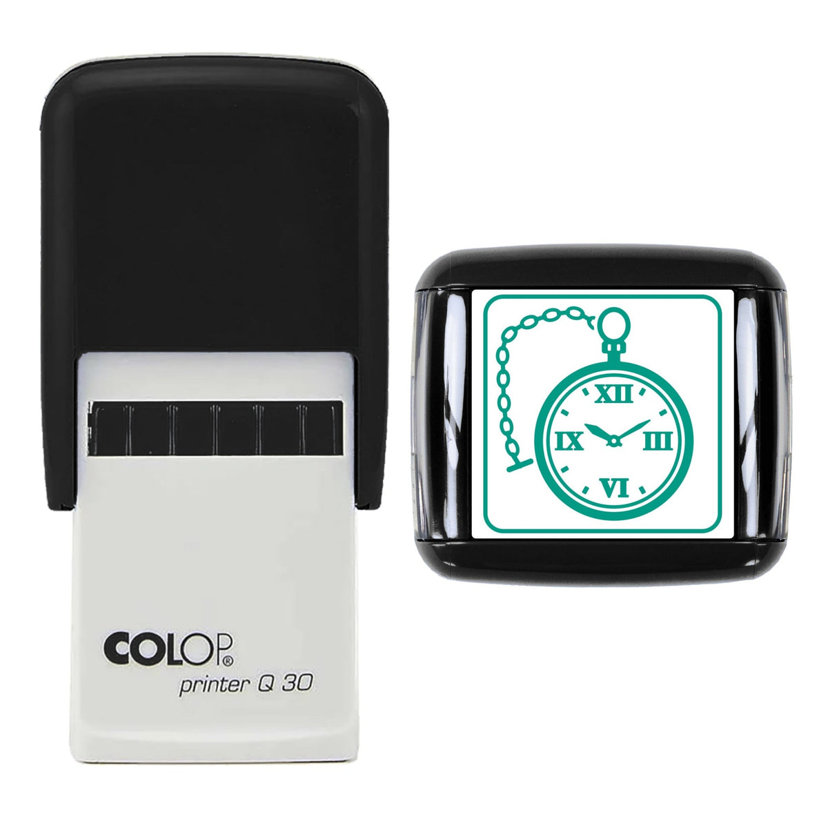Pocket Watch Stamp, 30 x 30mm, COLOP Q30