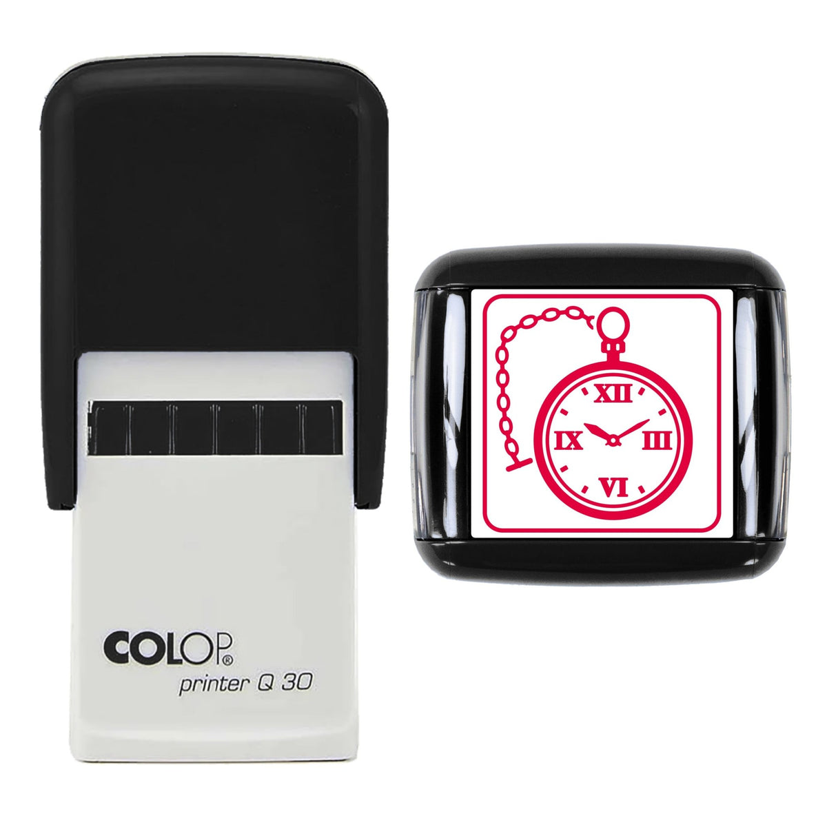 Pocket Watch Stamp, 30 x 30mm, COLOP Q30