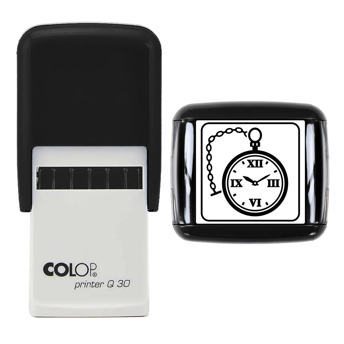 Pocket Watch Stamp, 30 x 30mm, COLOP Q30