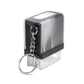 26mm x 9mm - Self-inking Personalised Keyring Key Ring Rubber Stamp With Black Ink - Two Lines Of Text