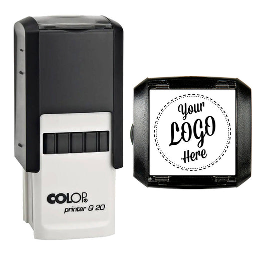 20mm Square - Personalised Custom Made Self-Inking Logo Stamp