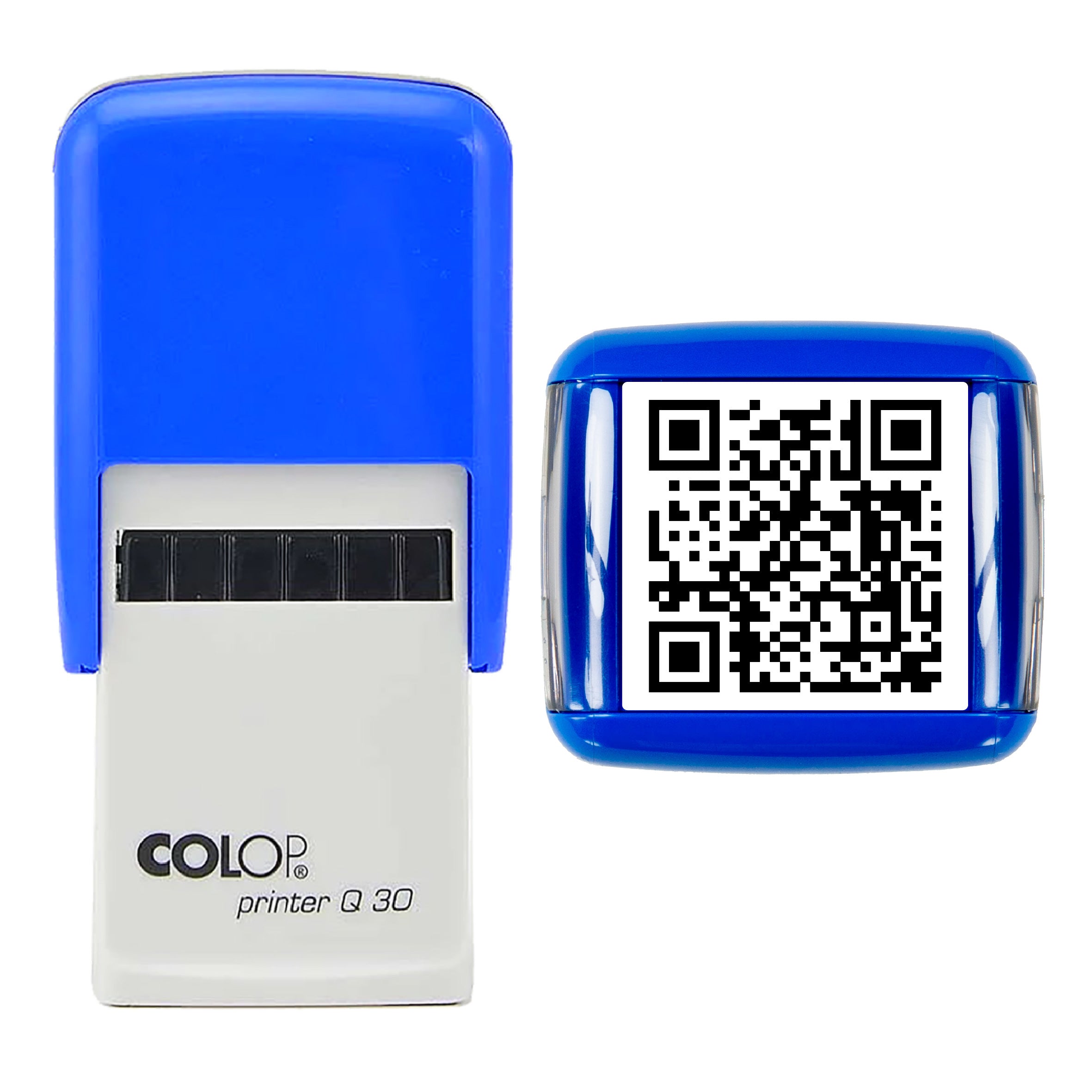 Personalised QR Code Stamp – Custom URL Stamp - Self Inking - 30mm - Q ...
