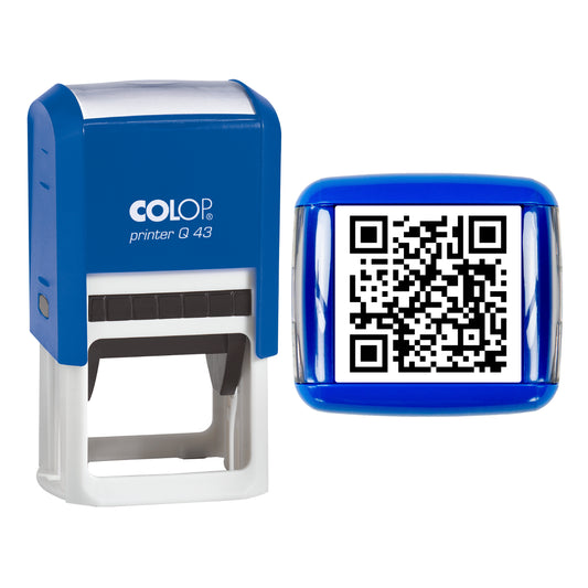 Personalised QR Code Stamp – Custom URL Stamp - 43mm - QR Code Only