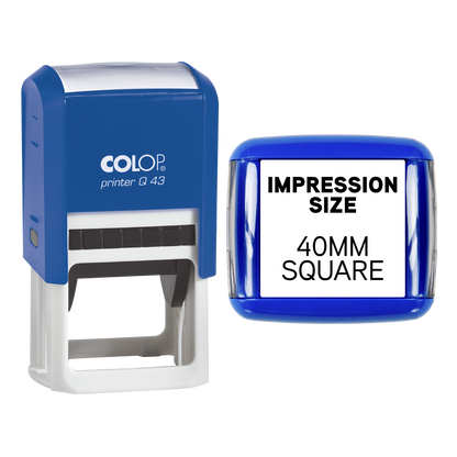 UV Security Stamp with Invisible UV Ink | Custom Personalised Stamp for Asset Marking, Property Identification, Anti-Theft Security & Document Verification | COLOP Printer Q43