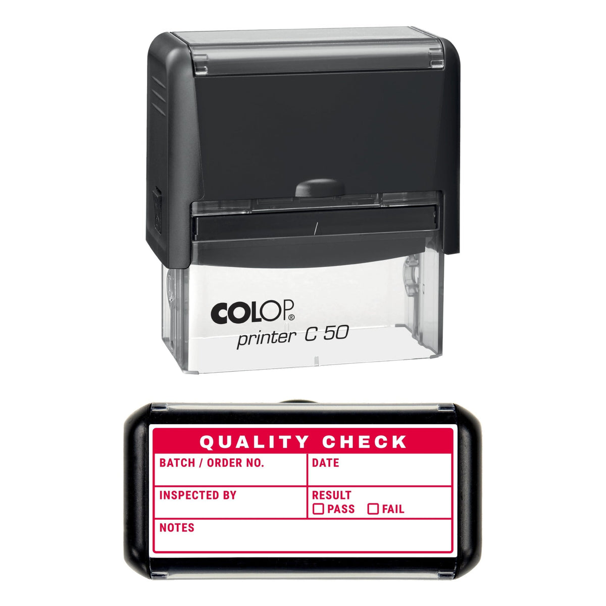 Quality Check Grid Stamp, 70 x 30mm, COLOP C50