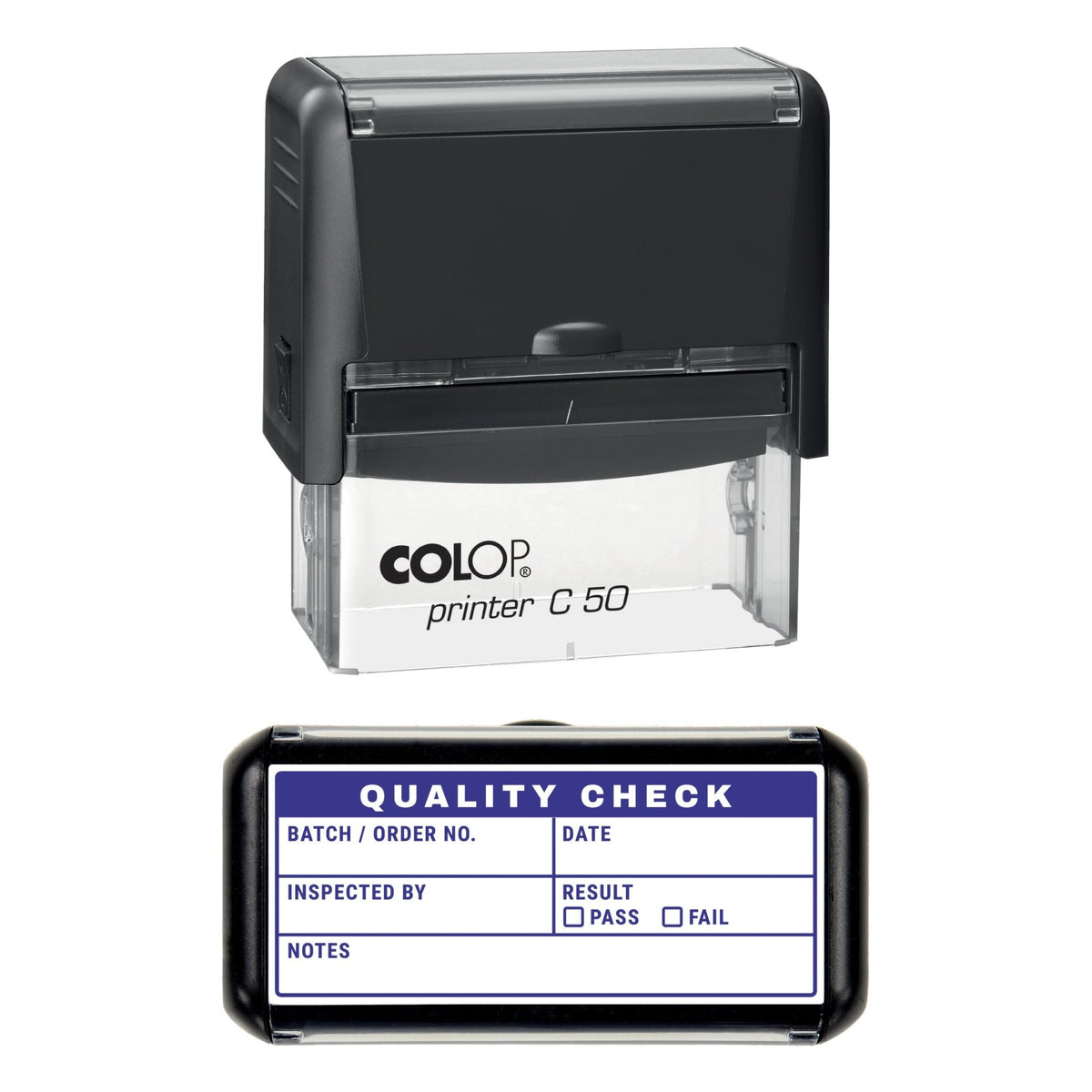 Quality Check Grid Stamp, 70 x 30mm, COLOP C50
