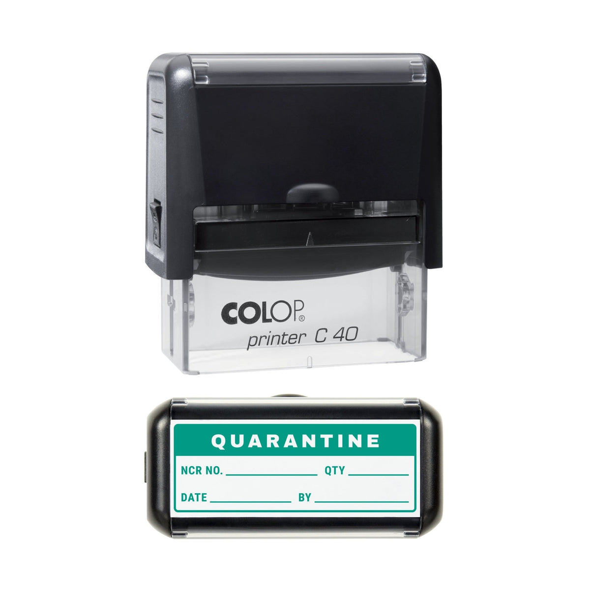 Quarantine Record Stamp, 58 x 22mm, COLOP C40