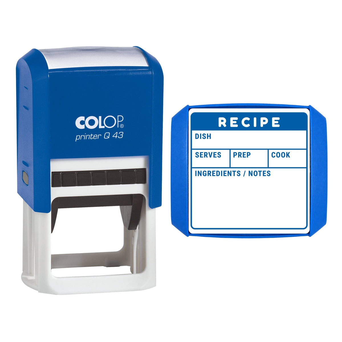 Recipe Card Record Stamp, 43 x 43mm, COLOP Q43