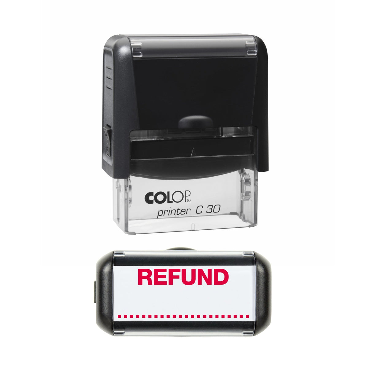 Refund - Rubber Stamp - 43mm x 16mm Impression