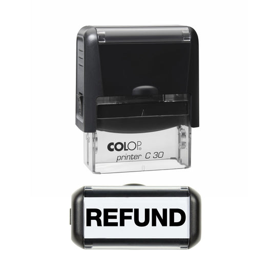 Refund - Rubber Stamp - 45mm x 6mm Impression