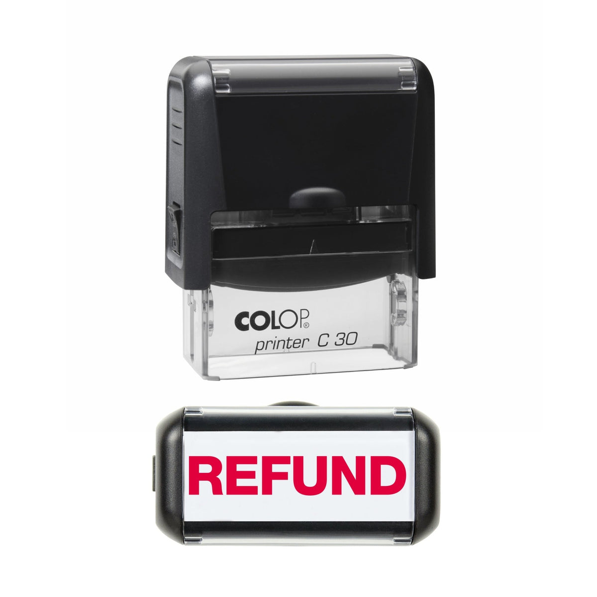 Refund - Rubber Stamp - 45mm x 6mm Impression