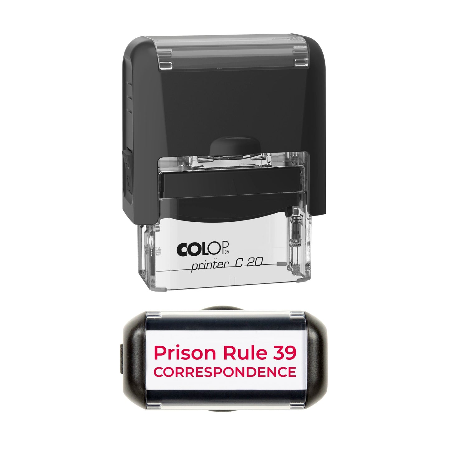 Rule 39 Legal Correspondence Stamp | Self Inking Red Office Stamp | Prison Rule 39 Mail Marking Stamp for Solicitors, Legal Firms & Prison Correspondence | 37mm x 12mm