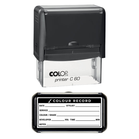Salon Hair Colour Record Stamp, 77 x 36mm, COLOP C60