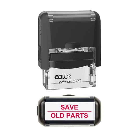 Save Old Parts Vehicle Service Stamp, 37 x 12mm, COLOP C20