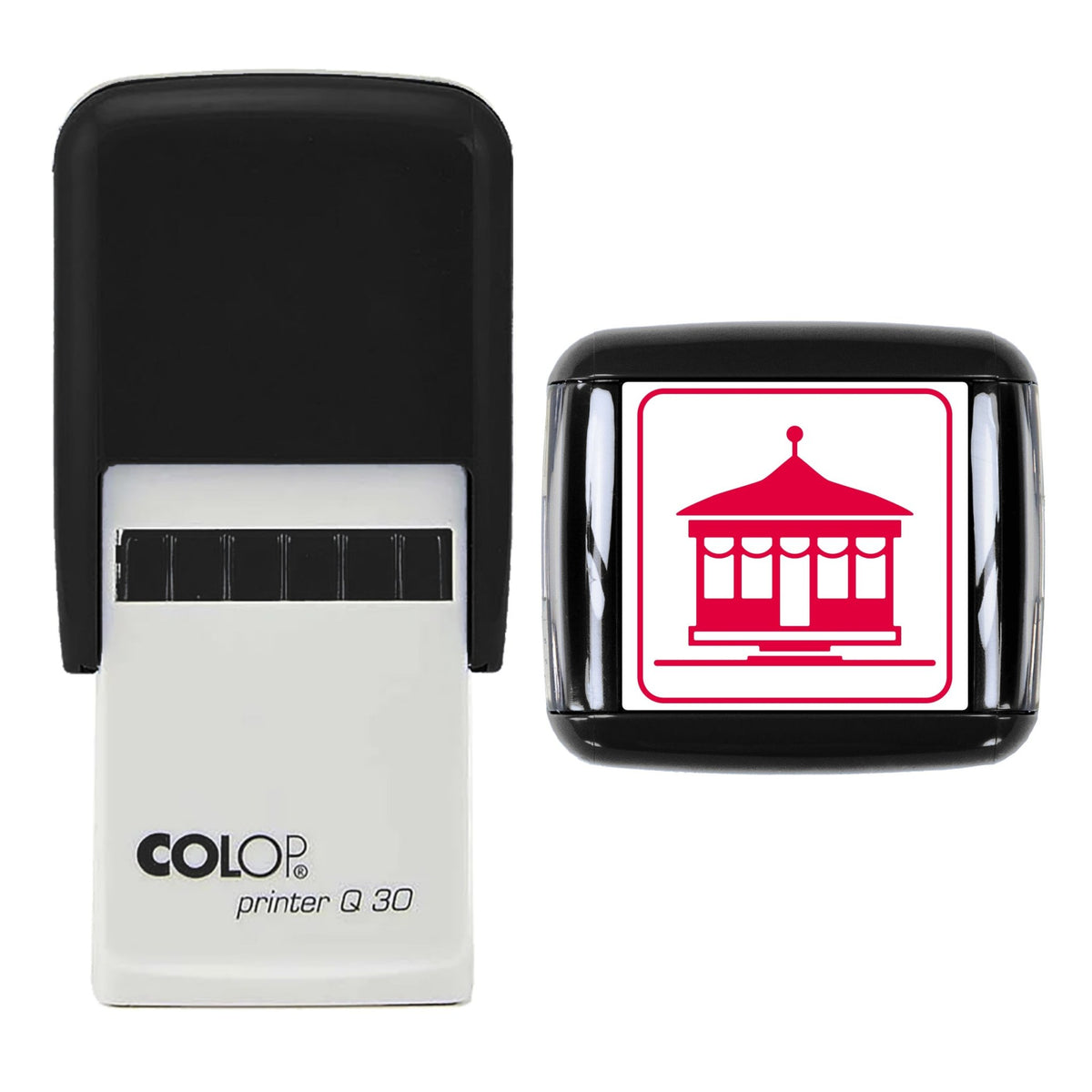 Seaside Bandstand Stamp, 30 x 30mm, COLOP Q30