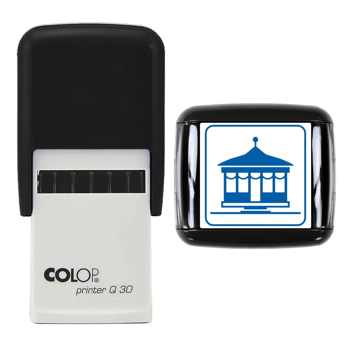 Seaside Bandstand Stamp, 30 x 30mm, COLOP Q30