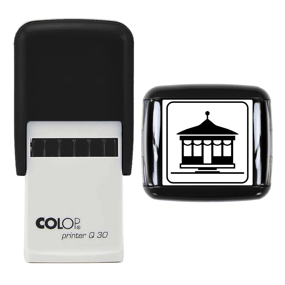 Seaside Bandstand Stamp, 30 x 30mm, COLOP Q30
