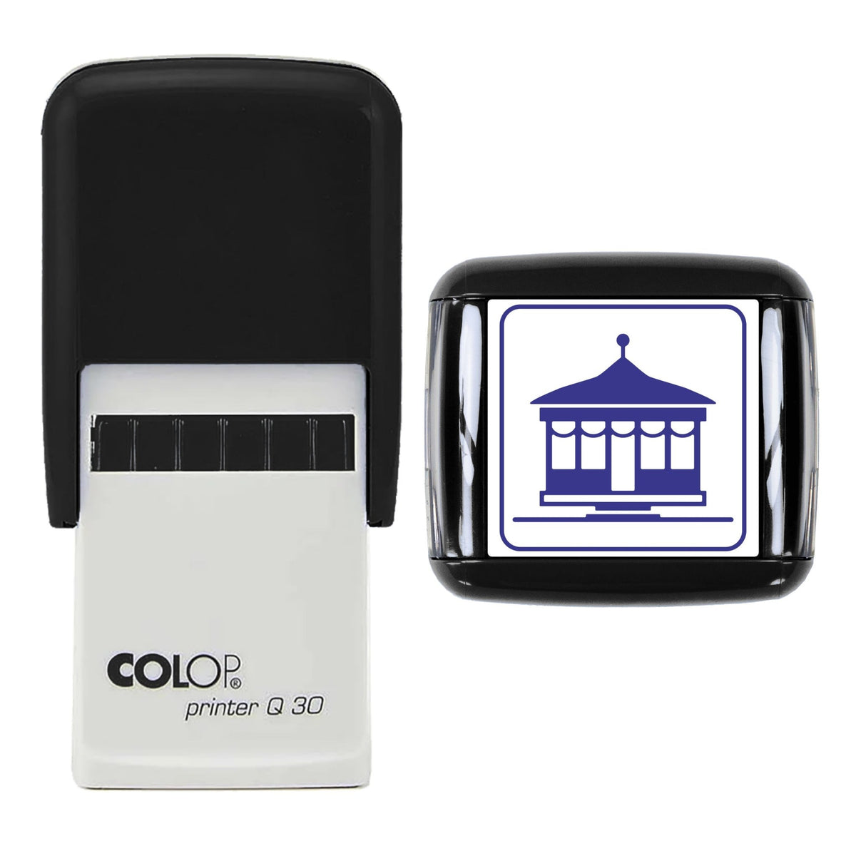 Seaside Bandstand Stamp, 30 x 30mm, COLOP Q30