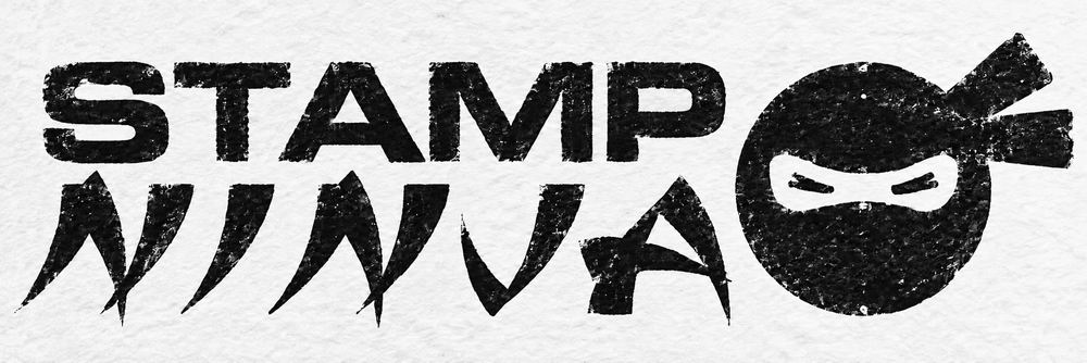 Black self-inking stamp impression colour