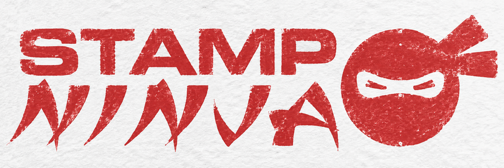 Red self-inking stamp impression colour