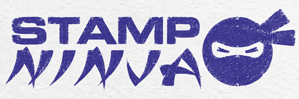 Violet self-inking stamp impression colour